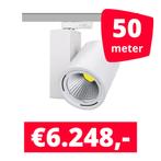 LED Railverlichting Mercato Wit 50 spots + 50M rails, Ophalen of Verzenden