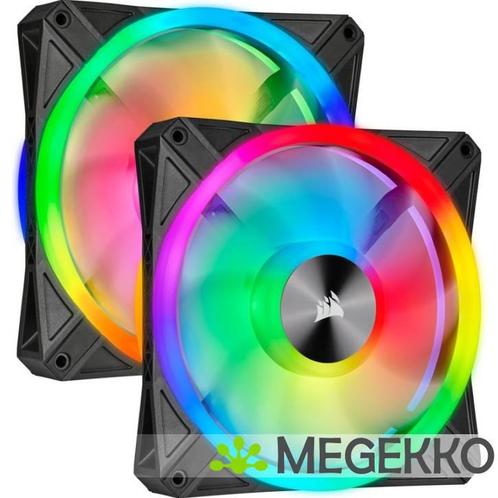 Corsair iCUE QL140 RGB PWM Dual Fan Kit with Lighting Node, Computers en Software, Computerkoelers, Nieuw, Verzenden