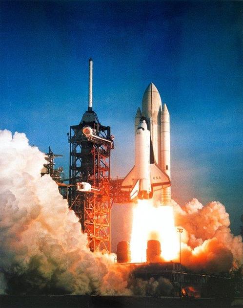 NASA - Space Shuttle Columbia‘ (First Launch), Kennedy, Antiek en Kunst, Kunst | Schilderijen | Modern