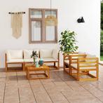 vidaXL 6-delige Loungeset met kussens massief acaciahout, Verzenden, Nieuw, Hardhout, Loungeset