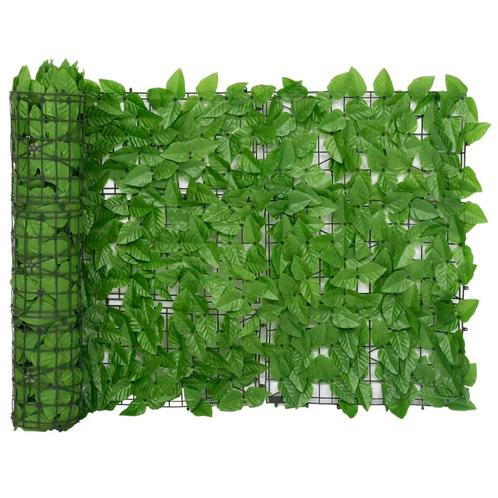 vidaXL Balkonscherm met groene bladeren 400x75 cm, Tuin en Terras, Zonneschermen, Nieuw, Verzenden