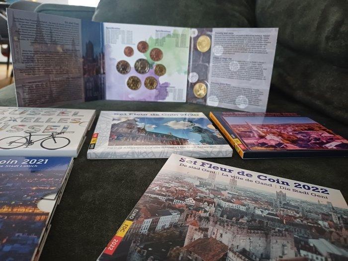België. Year Set (BU) 2019/2023 (5 sets) (Zonder, Postzegels en Munten, Munten | Europa | Euromunten