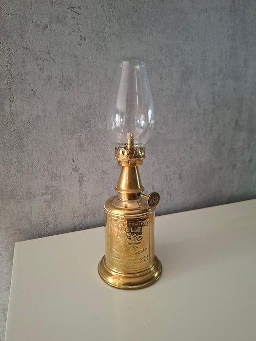Olielamp - Glas, Messing - Pigeon lamp, Antiek en Kunst, Curiosa en Brocante