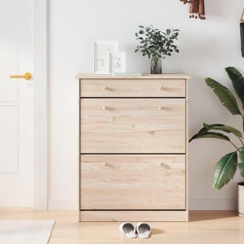 vidaXL Schoenenkast ALTA 77x35x96 cm massief grenenhout, Huis en Inrichting, Kasten | Schoenenrekken, Nieuw, Verzenden