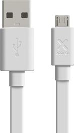 Xtorm Flat USB to Micro USB Cable (1m) - Wit, Computers en Software, Laptop-opladers, Nieuw, Xstorm, Verzenden