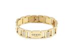 Guess Heren Guess heren stalen goldplated armband FRONTIERS, Verzenden, Zo goed als nieuw