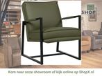 Leren fauteuil Secret - Toledo Olive (olijf/goen), Huis en Inrichting, Fauteuils, Nieuw, Ophalen of Verzenden, 50 tot 75 cm, Industrieel, Modern