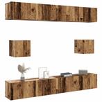 vidaXL 6-delig Tv-meubelset wandmontage bewerkt hout oud, Verzenden, Nieuw