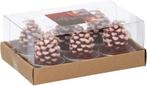 Dennenappel kaarsjes doosje 6 stuks (Kerst), Ophalen of Verzenden, Nieuw