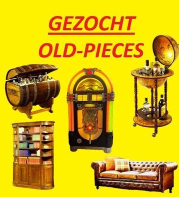 **GEZOCHT ANTIEK** MANCAVE bruin cafe emaille beschikbaar voor biedingen