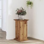 vidaXL Plantenstandaard 33x33x60 cm bewerkt hout oud, Verzenden, Nieuw