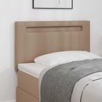 vidaXL LED Hoofdbord Cappuccino 100 cm Nep Leer, Verzenden, Nieuw, Bruin, Overige materialen