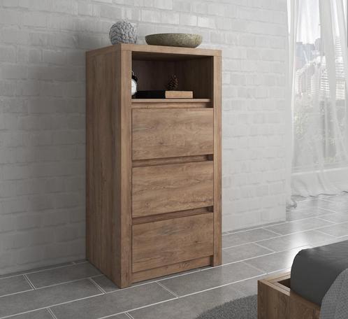 Commode Monaco - Eiken - 50 cm, Huis en Inrichting, Kasten | Dressoirs, 25 tot 50 cm, Nieuw, 50 tot 100 cm, Verzenden