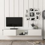 [en.casa] Tv-meubel Paltamo zwevend 180x31x29,5 cm wit, Huis en Inrichting, Kasten | Ladekasten, Nieuw, Verzenden