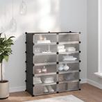 vidaXL Schoenenrek 94,5x36,5x106 cm polypropeen zwart, Verzenden, Nieuw