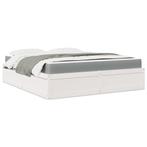 vidaXL Bed met matras massief grenenhout wit 180x200 cm, Huis en Inrichting, Slaapkamer | Bedden, Eenpersoons, Verzenden, Wit