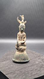 Rare Early Bronze Votive Buddha – Southeast Asia, 16th, Antiek en Kunst