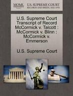 U.S. Supreme Court Transcript of Record McCormi. Court., Boeken, Verzenden, Zo goed als nieuw, U.S. Supreme Court