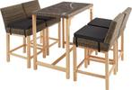 2dekans | tectake® - Wicker barkruk Latina - Hoge stoel -, Ophalen of Verzenden, Zo goed als nieuw