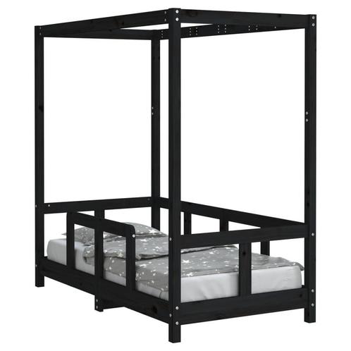 Goedkoop Kinderbed 70x140 Zwart - Tweedekansje! 40% voord..., Kinderen en Baby's, Kinderkamer | Bedden, 70 tot 85 cm, 140 tot 160 cm