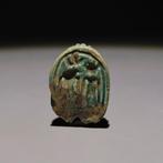 Oud-Egyptisch Speksteen Scarabee. Late Periode, 664 - 332