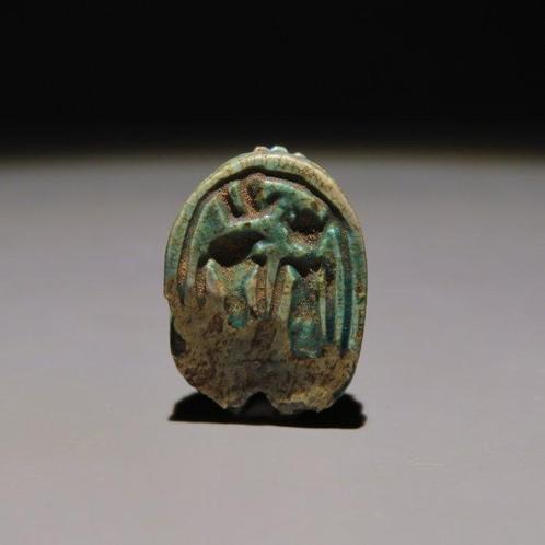 Oud-Egyptisch Speksteen Scarabee. Late Periode, 664 - 332, Verzamelen, Mineralen en Fossielen