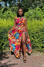 Afrikaanse print Infinity Multiway Maxi Jurk - Rood & Blauwe, Kleding | Dames, Ophalen of Verzenden, Nieuw