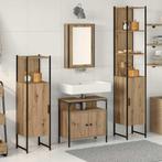 vidaXL Badkamermeubelset met plank 4 pcs artisanaal, Huis en Inrichting, Badkamer | Badkamermeubels, Verzenden, Nieuw