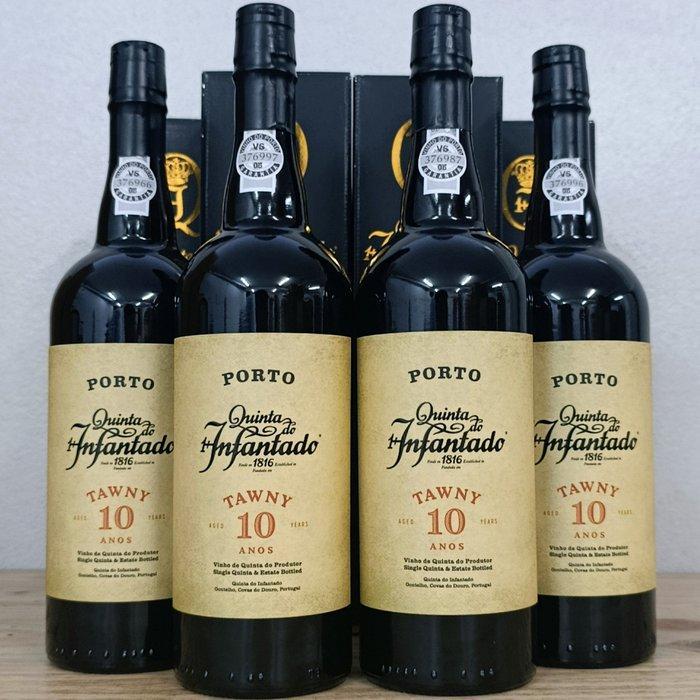Quinta do Infantado - 10 years old Tawny - Porto - 4 Flessen, Verzamelen, Wijnen