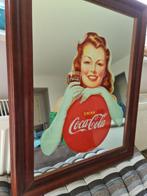 Spiegel - Glas, Hout - reclamespiegel, Antiek en Kunst