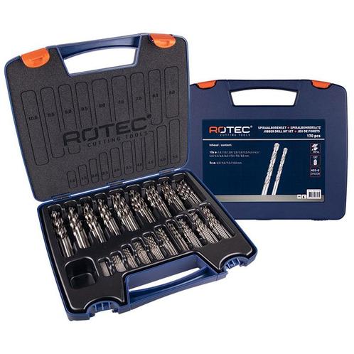 Rotec HSS-G Spiraalborenset 170-delig, Doe-het-zelf en Verbouw, Gereedschap | Boormachines, Nieuw, Verzenden