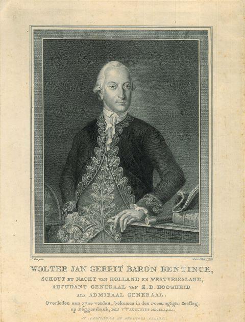 Portrait of Wolter Jan Gerrit, Baron Bentinck, Antiek en Kunst, Kunst | Etsen en Gravures