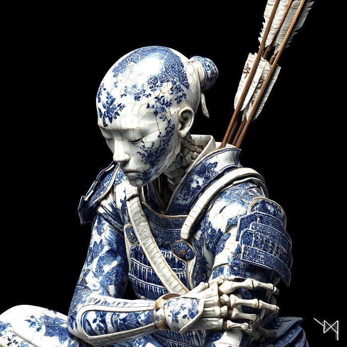 NYX - Silent Arrows – Le Samouraï de Porcelaine, Antiek en Kunst, Kunst | Designobjecten