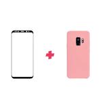Bundel: Samsung Galaxy S9 screenprotector + Pink Siliconen, Nieuw, Bescherming