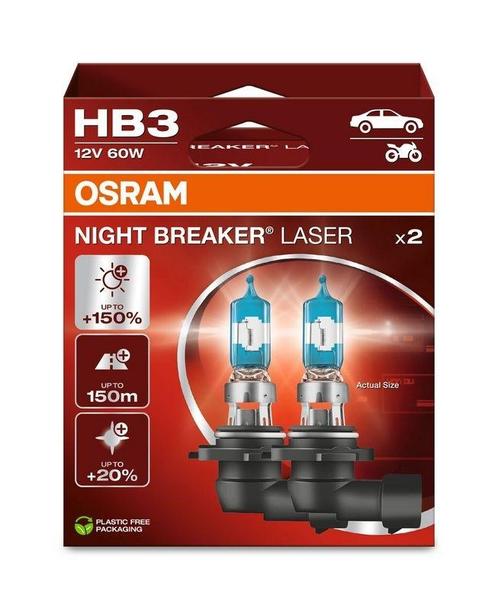 Osram Night Breaker Laser - HB3 - set  2 stuks, Auto-onderdelen, Verlichting, Verzenden