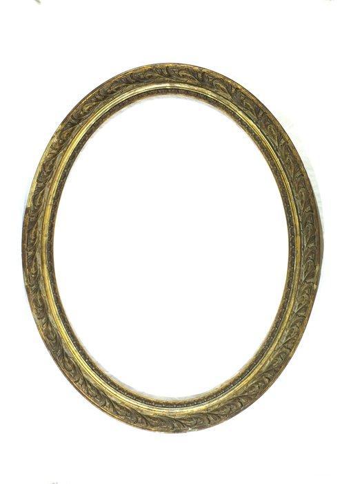 Lijst - Hout - Ovaal groot en indrukwekkend, Antiek en Kunst, Curiosa en Brocante