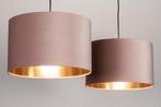 Rietveld Hanglampen - Zwart, Goud, Koper, Roze - Stof, Metaa, Verzenden, Nieuw