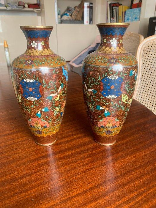 Vaas - Emaille - China - Vaas email cloisonné (Zonder, Antiek en Kunst, Antiek | Overige Antiek