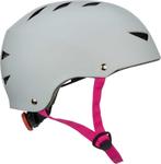 Nijdam Skate Helm Verstelbaar Maat S - 50-54 cm - Grijs/Roze, Ophalen of Verzenden, Nieuw, Nijdam