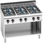 GGM Gastro | Gasfornuis - 42 kW - 6-pits - Hoogwaardig model, Verzenden, Nieuw, Inbouw