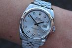 Horloge Datejust 36 Silver diamond dail 02/2019 Full set, Staal, Polshorloge, Ophalen of Verzenden, Zo goed als nieuw