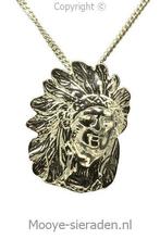 Gouden Indiaan middel ketting hanger, Sieraden, Tassen en Uiterlijk, Verzenden, Nieuw