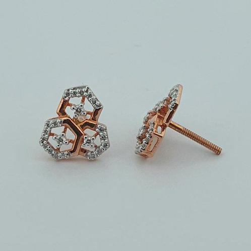 Oorbellen - 18 karaat Roségoud - 0.22ct. tw. Diamant, Sieraden, Tassen en Uiterlijk, Oorbellen