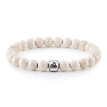 Kralen Armband Jack - Beige - 8mm en 4mm - Maat: 18 - 20 beschikbaar voor biedingen