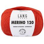 Lang Yarns Merino 120 - 211 steenrood - Merinowol Garen, Ophalen of Verzenden, Nieuw