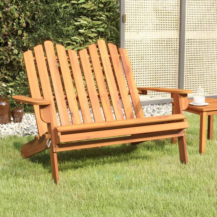 vidaXL Tuinbank Adirondack 126 cm massief acaciahout, Tuin en Terras, Tuinbanken, Nieuw, Hout, Verzenden