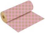 Bloemenpapier cadeaupapierkraftpapier gingham baby roze rol, Huis en Inrichting, Woonaccessoires | Kunstplanten en Kunstbloemen