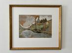 Ben Viegers (1886–1947) - Zicht op Marekerk te Leiden, Antiek en Kunst
