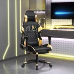 vidaXL Gamestoel met voetensteun kunstleer zwart en, Huis en Inrichting, Bureaustoelen, Verzenden, Nieuw