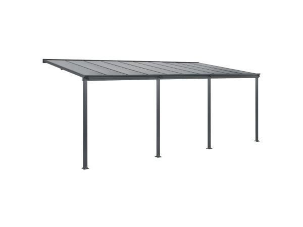 Veiling - Terrasdak / Overkapping - Borneo - 6 x 3 m - Grijs, Tuin en Terras, Overkappingen, Nieuw